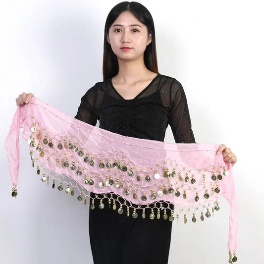 Thailand/India/Arab Dancer Skirt Women Sexy Belly Dance Hip Scarf Wrap Belt Dancer Skirt Female Show Sequins Tassels Costumes - MANDOTOS