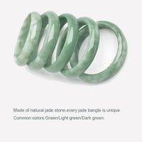 Natural Jade Bangle Bracelet for Women Classcial Retro Chinese Style Hand Jade Bracelets with Certificate and Gift Box - MANDOTOS