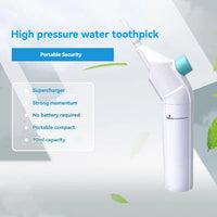 Household High Pressure Oral Irrigator Portable Teeth Clean Water Dental Floss Manual High Pressure Water Toothpick - MANDOTOS