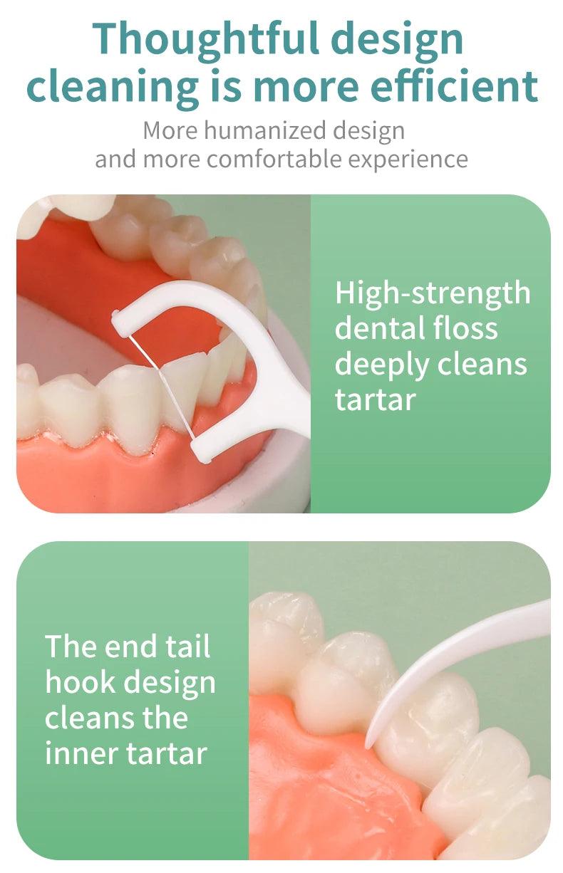 50/150/300/600/1000 PCS dental floss sticks oral care tools - MANDOTOS