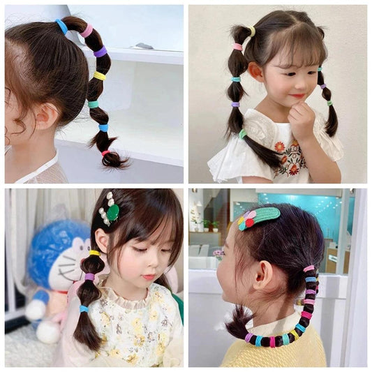 20/50pcs Kids Elastic Hair Bands Girls Sweets Scrunchie Rubber Band for Children Hair Ties Clips Headband Baby Hair Accessories - MANDOTOS