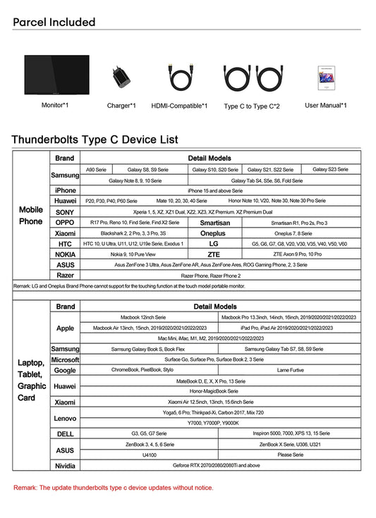 ZEUSLAP 18.5inch 1920*1080P 100Hz HDMI Type C Gaming Portable Monitor for Phone,NS, PS5, XBOX, PC, Laptop Extend Screen