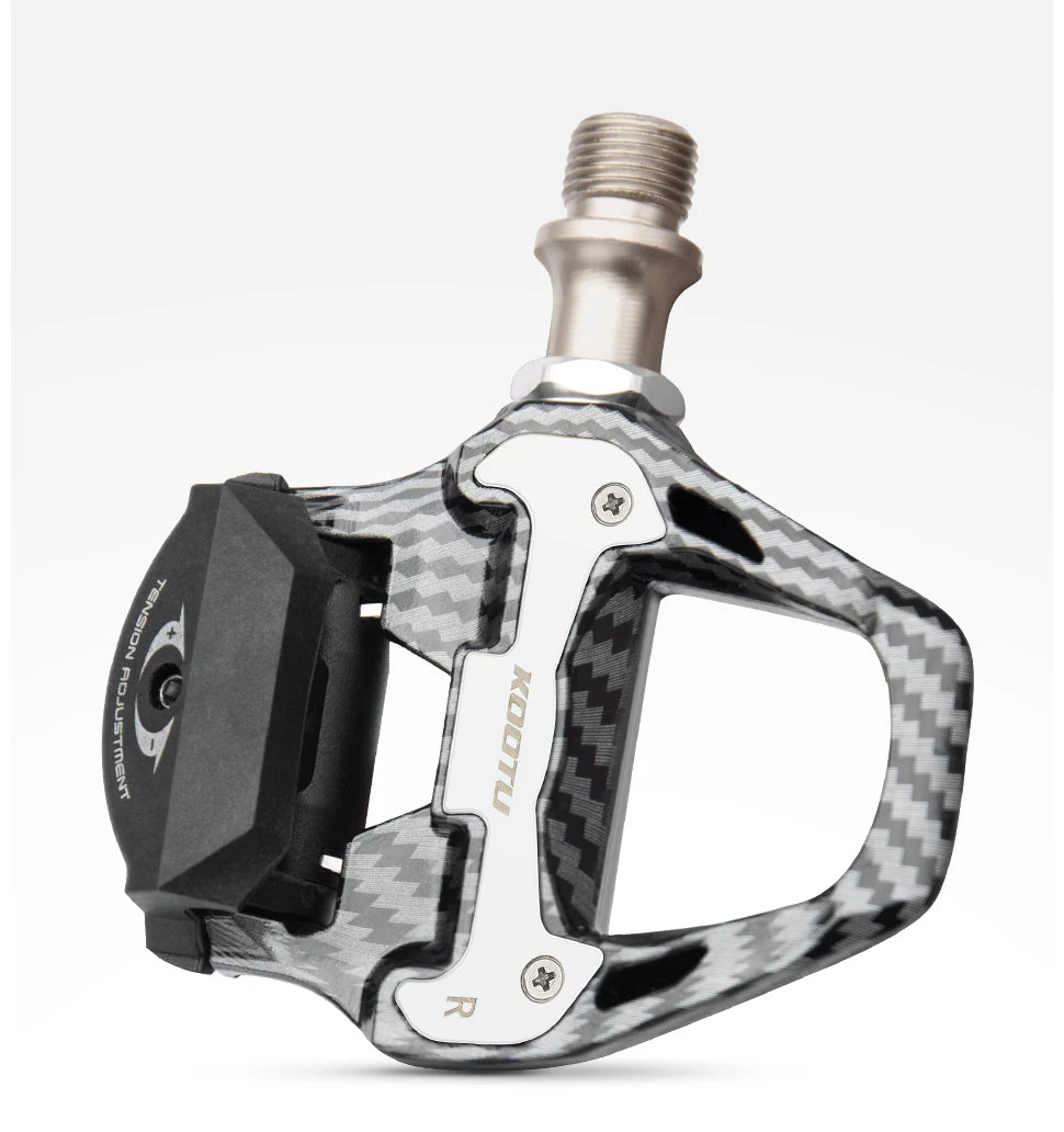 Road Bike Clipless Pedals Carbon Clip-On Pedals With Sealed Bearings Works With KEO And Shimano SPD System Locking Pedals