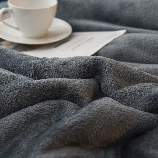 Cozy Luxe Wool Throw Blanket - Dual-Sided Warmth for Winter - MANDOTOS