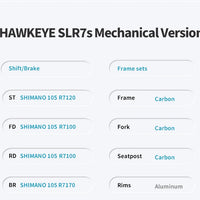 SAVA 2025NEW HAWKEYE SLR7 Carbon Fiber Road Bike with Shimano 105 DI2 R7170 Component Hydraulic Discs, Complete Adult Racing Set