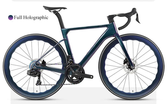 TWITTER 700X25C Carbon Road Bicycle Wireless Men's Hydraulic Disc Racing Bike With WheelTop EDS TX 24S Shifter 50mm Carbon Wheel