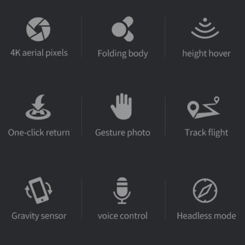 Xiaomi V2 Mini Drone Professional HD Camera 5G Wifi FPV Air Pressure Altitude Hold Foldable Quadcopter RC Drone Toys New UAV - MANDOTOS