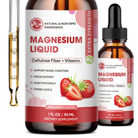 Magnesium Glycinate Liquid Drops - Triple Absorption Supplement, Support Nerves, Nighttime, Heart and Muscles Health Help Sleep