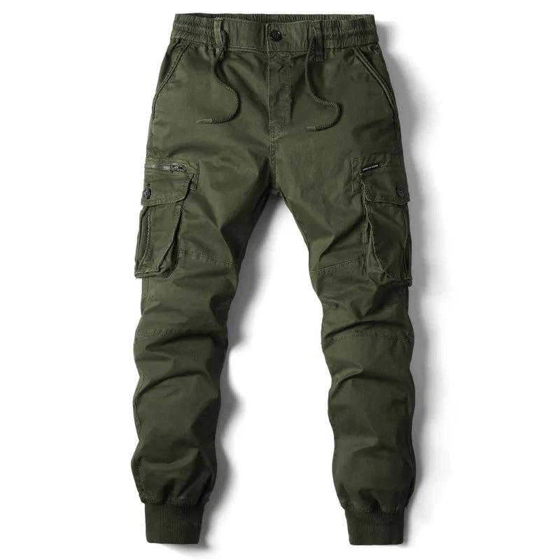 Cargo Pants Men Jogging Casual Pants Cotton Full Length Tactical Military Pants Trousers - MANDOTOS