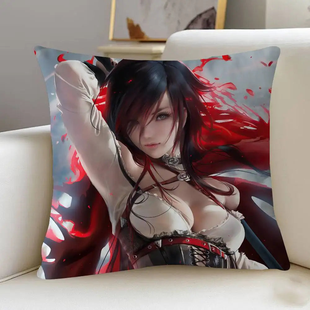 Personalized R-Ruby Rose Cartoon Animation Decorative Pillow - 45x45cm - MANDOTOS
