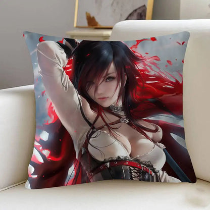 Personalized R-Ruby Rose Cartoon Animation Decorative Pillow - 45x45cm - MANDOTOS