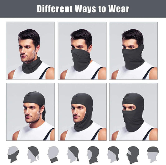 Balaclava Full Face Mask UV Protection Ski Sun Hood Tactical Motorcycle Helmet Bandana Neck Windproof Face Shield Biker Mask - MANDOTOS