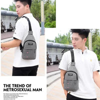 Men's fashionable, convenient, casual, waterproof, adjustable shoulder strap, large capacity waist bag suitable for outdoor acti - MANDOTOS
