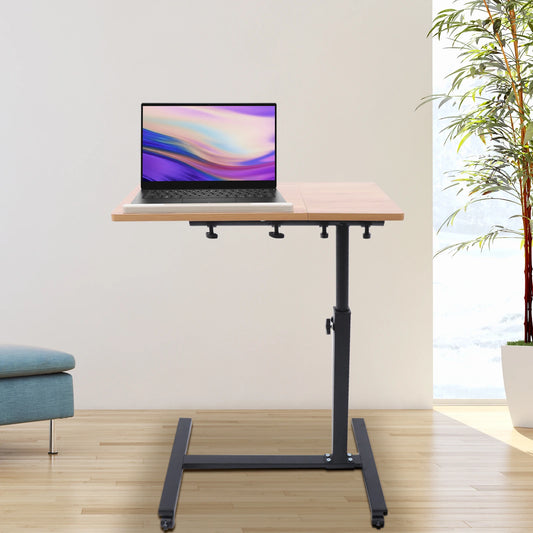 Adjustable Height Laptop Desk Rolling Cart Table Stand Movable Computer Table Sofa Side Tables - MANDOTOS