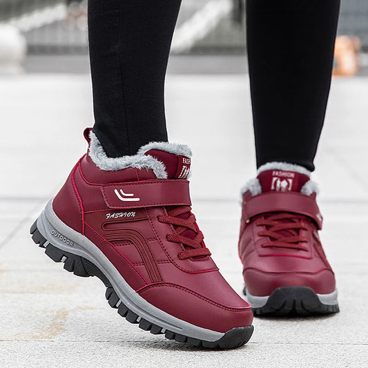 Ultra-Warm Waterproof Leather Winter Boots for Men & Women - MANDOTOS