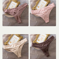 Ice Silk Panties Women Lingerie Underwear Low Waist Seamless Quick-drying Skin-friendly Breathable Briefs Women Intimates Brief