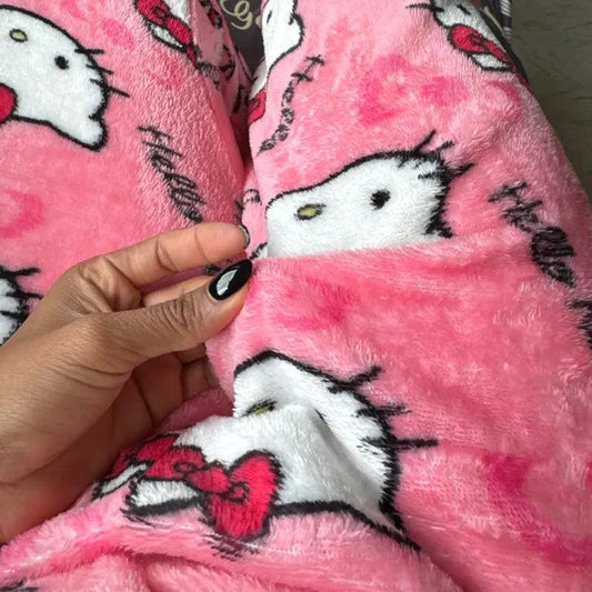 Y2K Hello Kitty Pajamas Pants Sanrio Anime Women's Pajama Pants Cartoon Couple Home Sleepwear Trousers Leisure Home Clothing - MANDOTOS