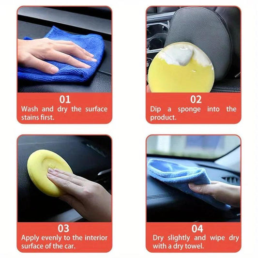 Universal Leather and Plastic Repair Polishing Wax - Automotive interior reconditioning cream for leather/plastic/rubber care - MANDOTOS