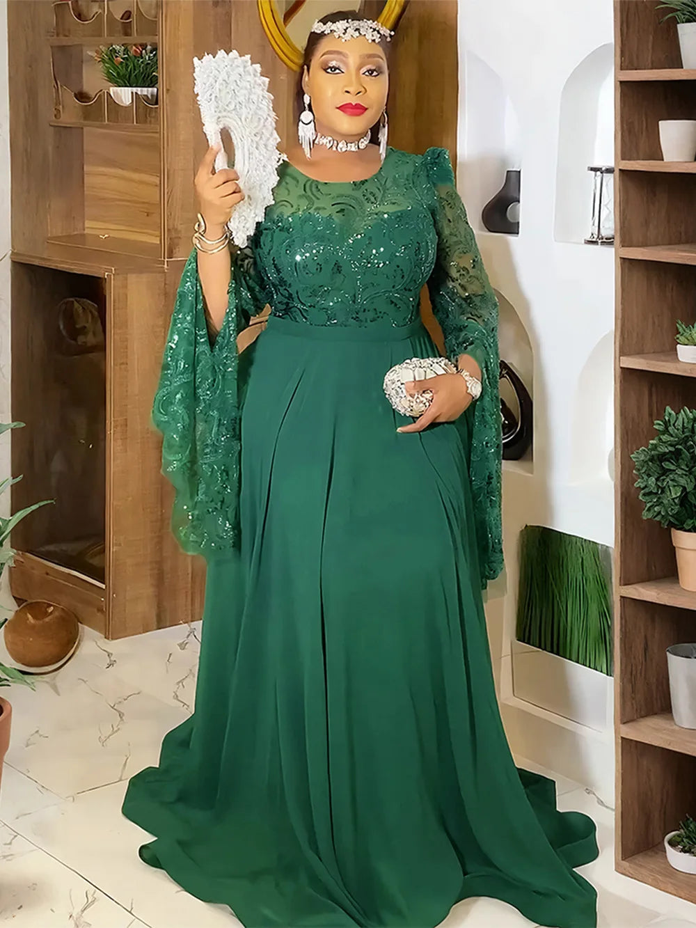 2025 Elegant African Dresses for Women New Africa Clothing Plus Size Wedding Party Long Dress Dashiki Ankara Outfits Robe
