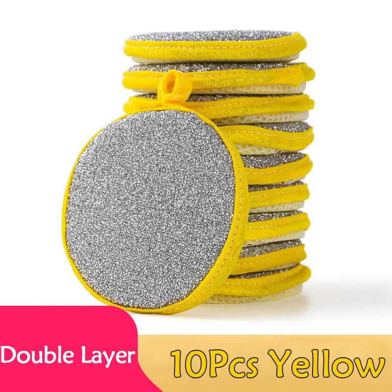 5/10/20Pcs Double Side Dishwashing Sponge Dish Washing Brush Pan Pot Dish Wash Sponges Household Cleaning Kitchen Tools - MANDOTOS