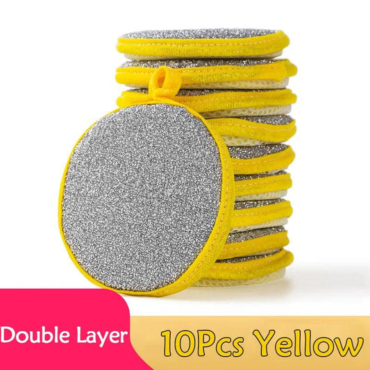 5/10/20Pcs Double Side Dishwashing Sponge Dish Washing Brush Pan Pot Dish Wash Sponges Household Cleaning Kitchen Tools - MANDOTOS
