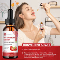 Magnesium Glycinate Liquid Drops - Triple Absorption Supplement, Support Nerves, Nighttime, Heart and Muscles Health Help Sleep