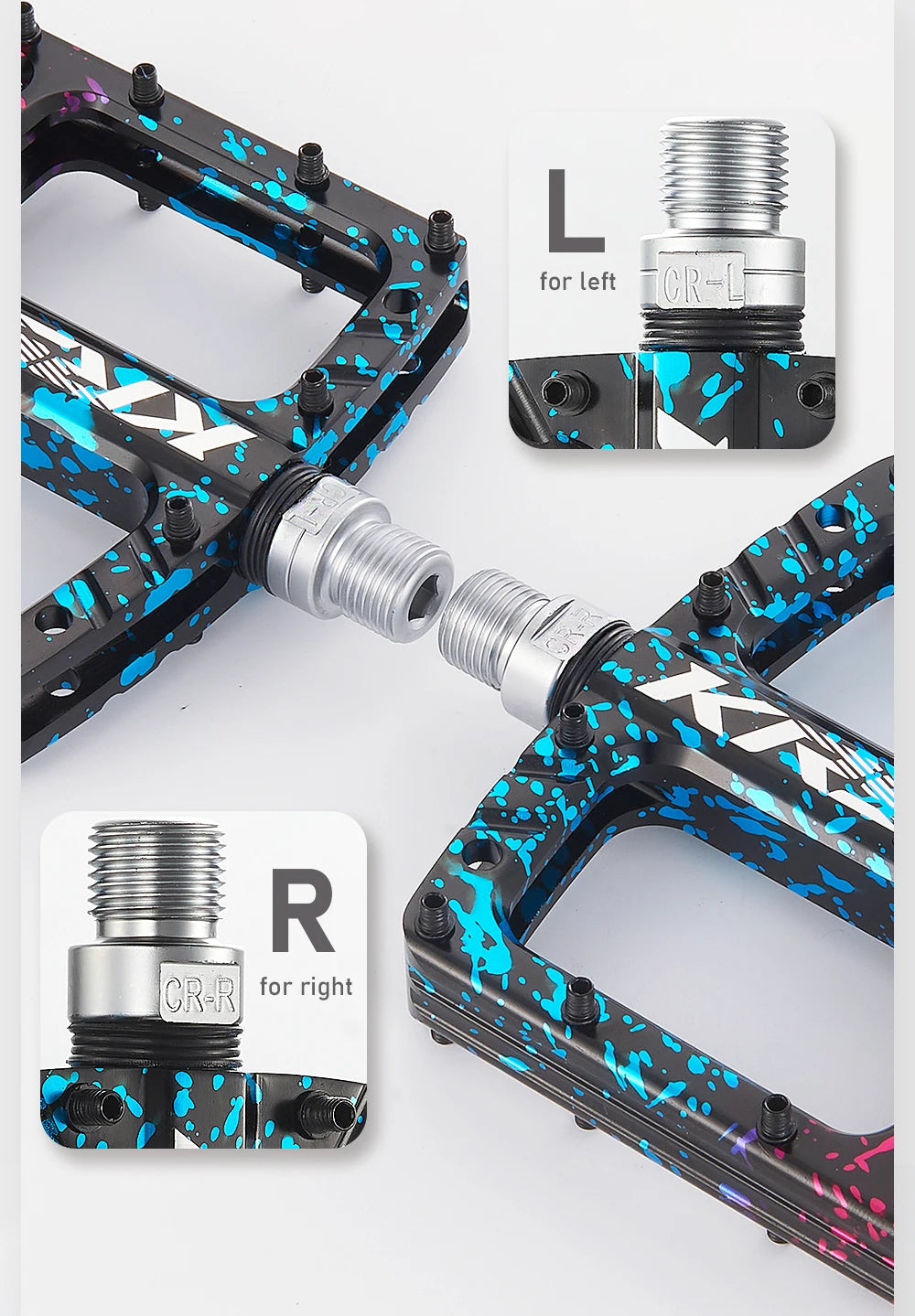 Bike Pedals 9/16 Inch Mountain Bike Pedal Premium Road Bike Pedals Wide Paltform and Lightweight Aluminum Bicycle Pedals