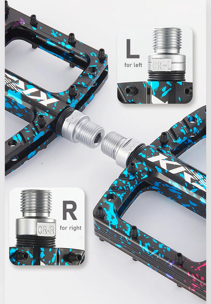 Bike Pedals 9/16 Inch Mountain Bike Pedal Premium Road Bike Pedals Wide Paltform and Lightweight Aluminum Bicycle Pedals