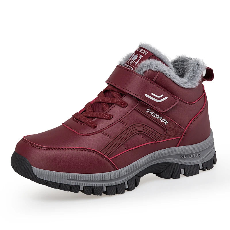 Ultra-Warm Waterproof Leather Winter Boots for Men & Women - MANDOTOS