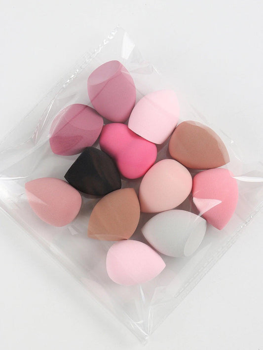 Medium Size Beauty Sponge Set Random Color and Shape Foundation Mixing Puff Liquid Cream Powder 6 12 24 36 60 Pieces - MANDOTOS