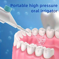 Household High Pressure Oral Irrigator Portable Teeth Clean Water Dental Floss Manual High Pressure Water Toothpick - MANDOTOS