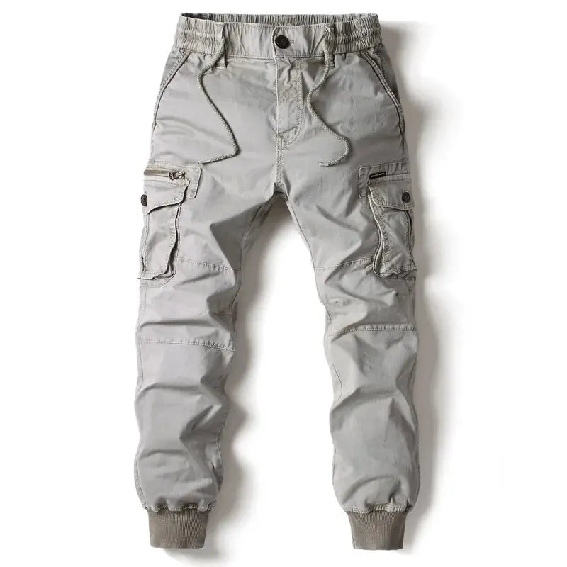 Cargo Pants Men Jogging Casual Pants Cotton Full Length Tactical Military Pants Trousers - MANDOTOS