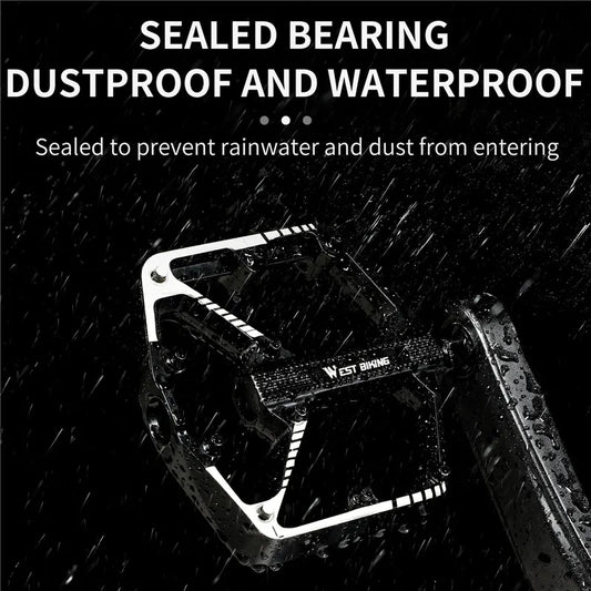 WEST BIKING Bicycle Pedals Sealed DU Bearing Nonslip Pedal Mountain Road Bike Cycling Alloy MTB Pedal Bicycle Accessories