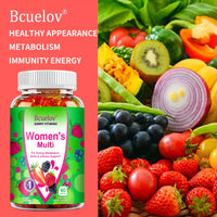 Women's Multivitamin Gummies - Energy, Mood, Hair Care, Skin Care, Support Energy Metabolism, Bone and Immune Health