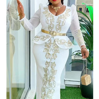 2025 Elegant African Dresses for Women New Africa Clothing Plus Size Wedding Party Long Dress Dashiki Ankara Outfits Robe