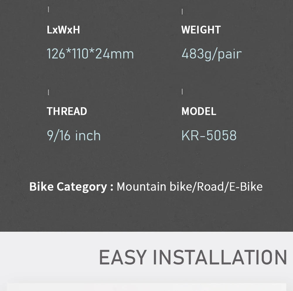 Bike Pedals 9/16 Inch Mountain Bike Pedal Premium Road Bike Pedals Wide Paltform and Lightweight Aluminum Bicycle Pedals