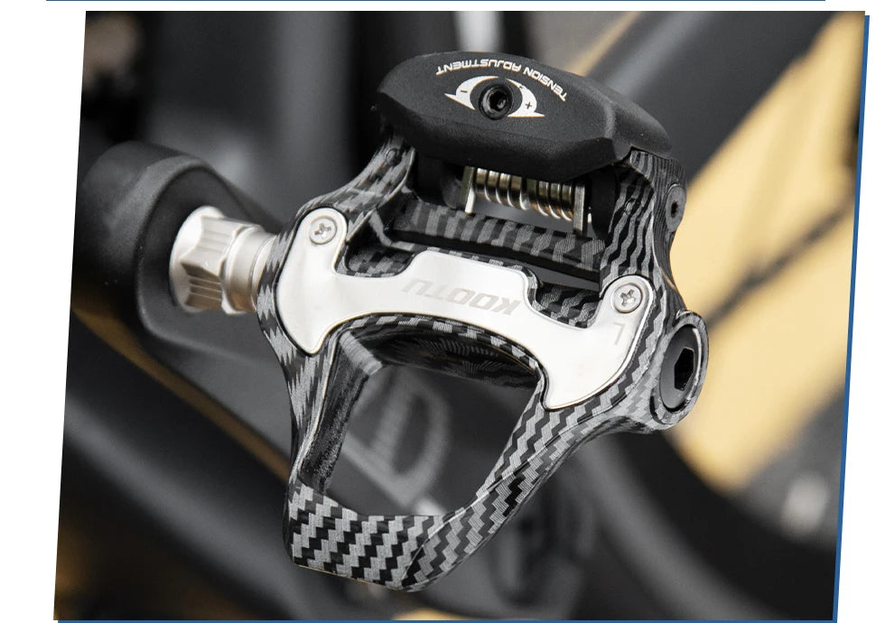 Road Bike Clipless Pedals Carbon Clip-On Pedals With Sealed Bearings Works With KEO And Shimano SPD System Locking Pedals