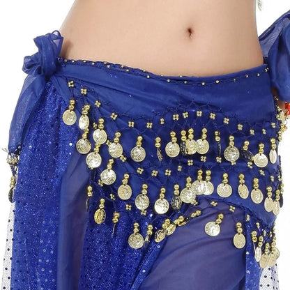 Thailand/India/Arab Dancer Skirt Women Sexy Belly Dance Hip Scarf Wrap Belt Dancer Skirt Female Show Sequins Tassels Costumes - MANDOTOS