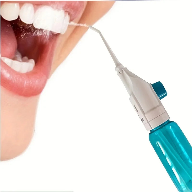 Household High Pressure Oral Irrigator Portable Teeth Clean Water Dental Floss Manual High Pressure Water Toothpick - MANDOTOS