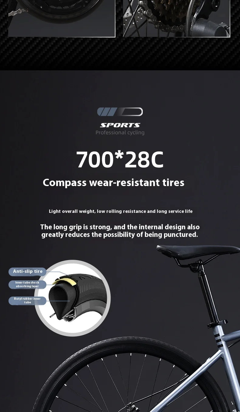 700CRoad Bike Bicycle Youth Lightweight Ultralight Adult Men's27Speed Racing Women's Bicycle