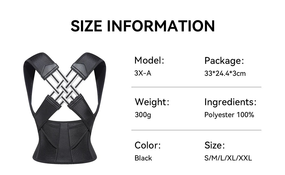 Dropshipping Stock Adjustable Back Posture Corrector Belt Women Men Prevent Slouching Relieve Pain Posture Corrector - MANDOTOS