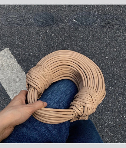 Handbags for Women 2025 New in Gold Luxury Designer Brand Handwoven Noodle Bags Rope Knotted Pulled Hobo Silver Evening Clutch - MANDOTOS