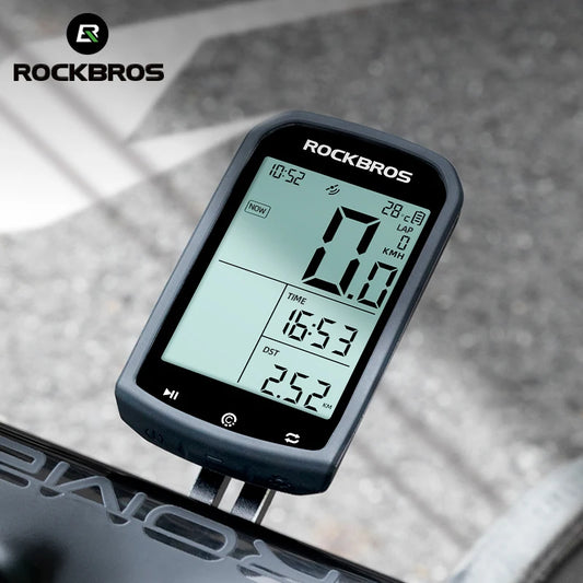 ROCKBROS Bicycle Computer GPS 5.0 ANT Bluetooth Waterproof Wireless Cyclocomputer Speedometer Bike Stopwatch Bike Accessories - MANDOTOS