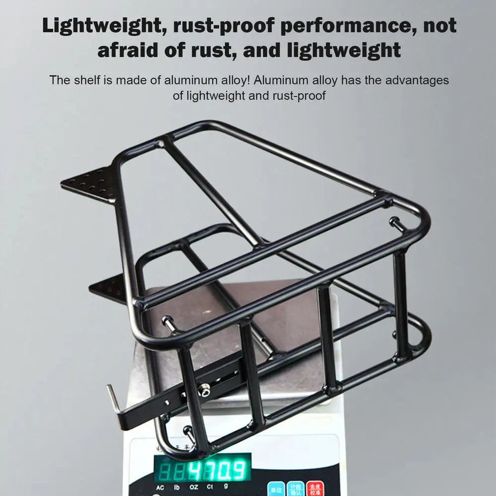 Cycling Cargo Rack Luggage Touring Carrier Racks Front Pannier Rack for Cycling Equipment Stand Footstock for Enhanced Stability - MANDOTOS