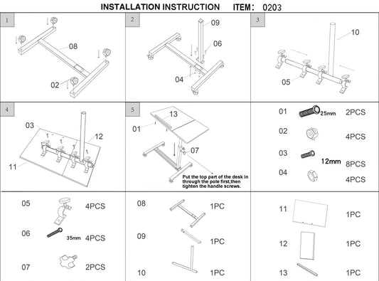 Adjustable Height Laptop Desk Rolling Cart Table Stand Movable Computer Table Sofa Side Tables - MANDOTOS