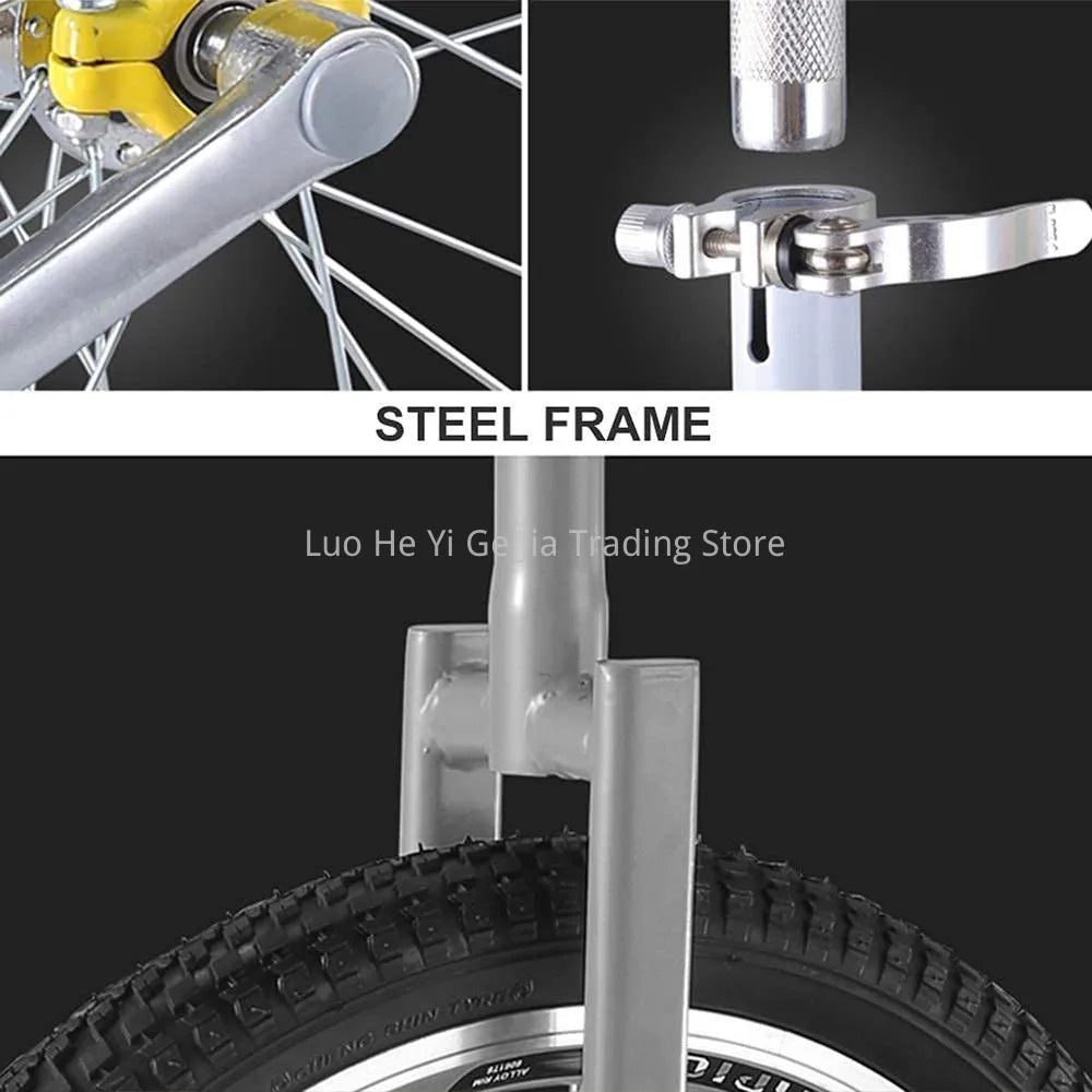 28" Unicycle with Brakes, Extra Large Heavy Duty Men Teens Boys Balance Bike, for Tall People Height 160-195Cm /63"-77"