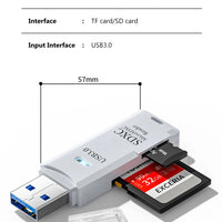 2 in 1 USB 3.0 Card Reader Micro TF sd card Reader usb adapter High Speed Cardreader TF Memory card For PC Laptop Accessories