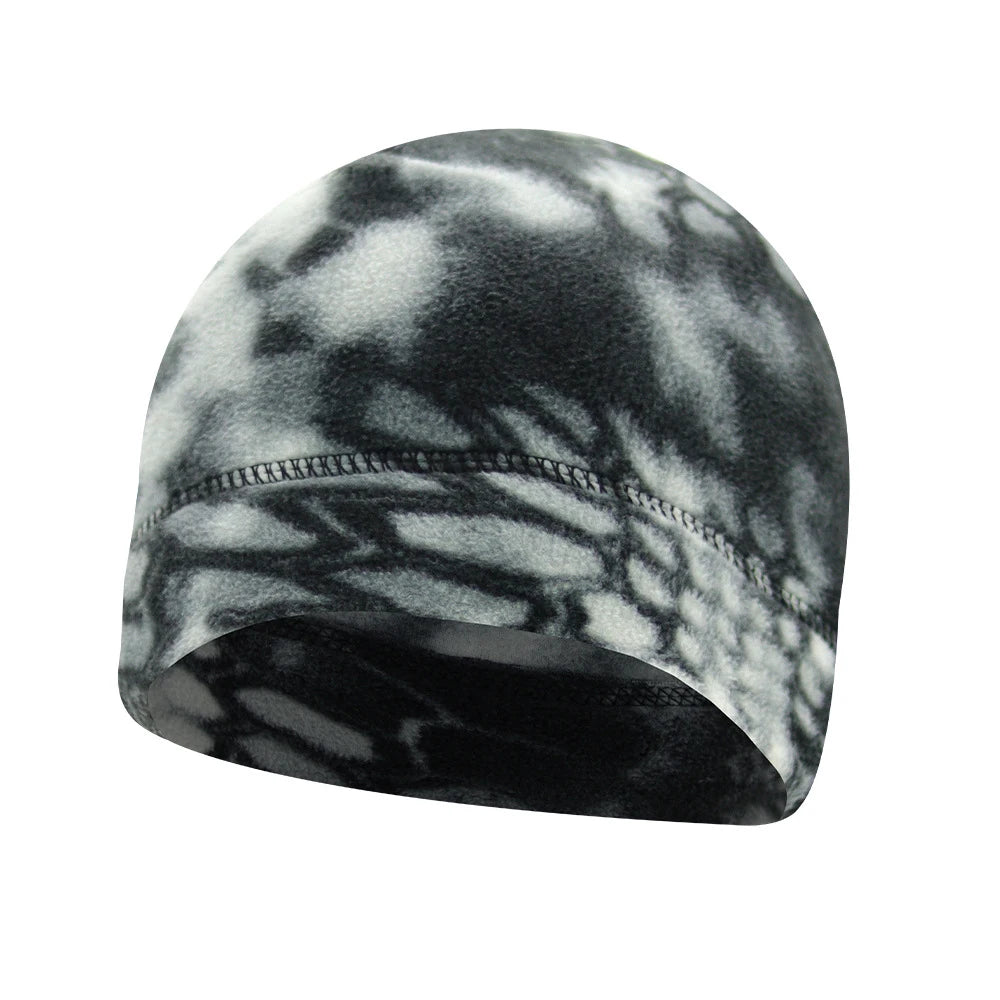 Winter Fleece Beanie Cycling Men Women Elastic Hiking Soft Thermal Commuting Ski Helmet Liner Hat Windproof Camping Cap Outdoor