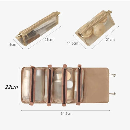 Detachable Cosmetic Bag Portable Large Capacity 4 in 1 Makeup Bags Portable Folding Travel Cosmetics Storage Toiletry Bag - MANDOTOS