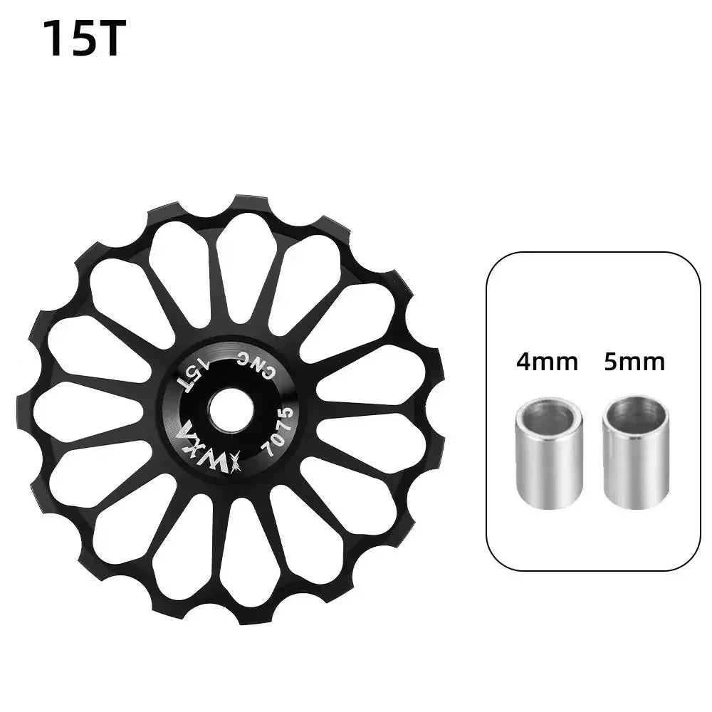 Ceramic Bicycle Guide Wheel, Rear Derailleur, Bearing Axis Adapter, Bike Guide Roller, Jockey Wheel, 10T-17T